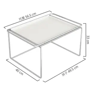 【CAXXA】微波爐雙層置物架(微波爐架/廚房架/桌面置物架/檯面架/托盤/廚房收納架)