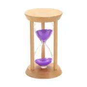 1Pcs 25 Minutes Sand Timer, Wooden Sand Watch for Home, Purple