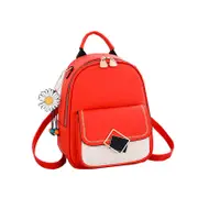 Nevenka Teenager Mini Backpack Leather Casual Travel Backpacks-Red