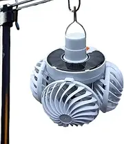 Camping Lanterns Fan | Solar Powered Ceiling Fan Light - Foldable Ceiling Light Ultra Quiet Camp Accessories for Outdoot, Indoor & Garage