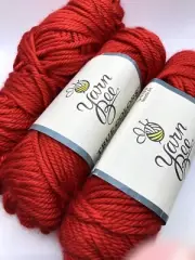 2 Skeins + Partial Yarn Bee Tru Colors Super Bulky Yarn Color Red Hat Yarn