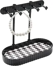 Furtryvl Jewelry Rack, Necklace Display Rack, Multifunctional Jewelry Storage Rack with Tray, Wall Mounted Jewelry Storage Display Rack