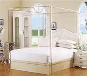 Stainless Steels Bed Canopy e Mosquito Net e Post Bracket，4 Corner Canopy Bed Netting e