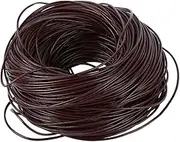 Operitacx Leather Cords Round Yards for Jewelry Making Smooth Cowhide Rope for Bracelets Necklaces and Beading Projects