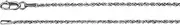 [JewelryWeb] 14k White Gold 1.6mm 18 Centimeters Sparkle Cut Rope Bracelet With Lobster Clasp Link-Bracelet for Women