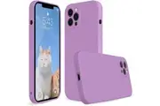 iPhone 12 Promax Liquid Silicone Case Light Purple