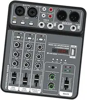 ａ aternee 4 Channel USB Mixer Sounds Mixer Board Mixing Sound Board Sound Console System for Studio