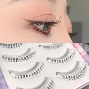5Pairs 3D Mink False Eyelashes Wispy Cross Long Thick Soft Fake Eye Lashes B1U6