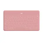 【LOGITECH 羅技】KEYS-TO-GO 輕巧藍牙鍵盤 粉色