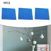 9 Pcs Square Mirror Tile Wall Stickers Decal Home Room Decor For TV Setting Wall