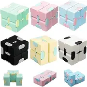 6 Pack Infinity Cube Sensory Toys, Fidget Blocks for Kids, Infinite Cubes Flip Cube Finger Toys Bulk Fidget Toys for Party Favors Goodie Bag Basket Stuffers Classroom Prizes Birthday Gifts