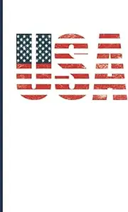 Dot Grid Journal Notebook: 150 Page, 6 x 9, 6x9 Dotted Notebook Journal, 5 Dots per Inch, with Minimalist USA Flag Design, Grid Dots for School Student or Work in United States of America