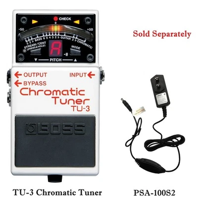 BOSS Effects Pedal Tuner " TU-3 Chromatic Tuner " AC adapter PSA-100S2