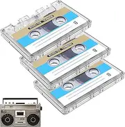 3PCS Blank Cassette Tapes 90Min Blank Audio Cassettes for Recording Blank Tapes Blank Cassette Tapes for Car Stereo Systems or Other Devices Record Lectures and Teaching Voice Singing