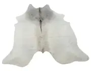 Small Cowhide Rug Light Grey Brazilian 6.2ft X 6.4ft