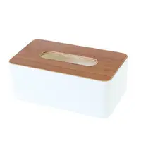 在飛比找PChome商店街優惠-zakka 生活雜貨 深木色 大款 白色 櫸木 面紙盒 紙巾
