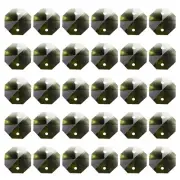 60 Pack K9 Crystal Octagon Beads 2 Holes 14mm Chandelier Prisms Brown