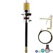 Grease Pump, 50:1 Pressure Ratio Air Operated Grease Pump with 3.88 m High Pressure Hose and Grease Gun, Pneumatic Grease Pump, Portable Lubrication Grease Pump with 360° Swivel Grease Gun