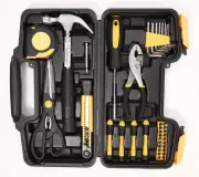 Power Source 39pc Tool Set with Storage Case for DIY Home Improvement (Orange)