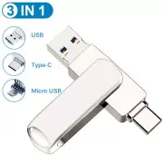 64GB 128GB USB 3.0 Flash Drive Memory Stick For Samsung Huawei Android PC Type-c