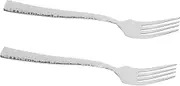 JEWEDECO 2pcs Stainless Steel Hammered Dinner Forks Non-Slip Handle Silverware for Everyday Special Occasions