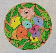 Hand Painted Needlepoint Canvas Blossom in the Round by Jody Designs 12” ~ 14M
