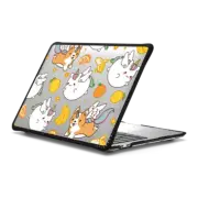 MacBook Pro 13-inch (M1 / M2 / Intel) Impact Case Cute Corgi & Chuppy Unicorn Flying in the Sky with Lemon Banana Orange Tangerine - Cartoon Dog Kawaii Puppy with Magical Animal & Fruit