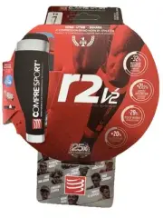 Compression Socks Compressport r2v2 White T3 Calf Length Running Jogging Size 3