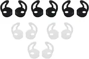 6 Pairs of Silicone Earbud Tips for Earpods of iPhone SE 6s 7; iPhone 6s Plus 7 Plus. (Black and Clear)