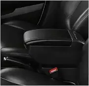 KIXURO for Chevrolet, for Sail 2010-2014 Car Armrest Box Center Console Storage Box with Cup Holder USB Car Accessories Auto Console Organizer Box(Black F All Black No USB)