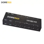 DOREMiDi HUB-8 MIDI 6x6 MIDI Interface x2 USB3.1 MIDI Controller 96 Channels