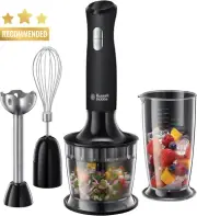 Hand Blender 2 Speeds Pulse Detachable Dishwasher Safe Multi-Functional Black