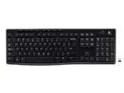 Logitech K270 2.4 GHz Wireless Full Size Keyboard 128-bit AES encryption 24-month battery life Spill resistant Durable UV-coated keys 920-003057