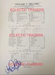 Joe Root SIGNED historic 200* v Sri Lanka Scorecard. Stokes Anderson Lara Sachin