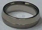 6mm 1/2 Satin 1/2 Polished TITANIUM dress eternity wedding dress Ring