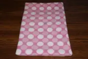New Pink Polka Dot Fleece Dog Cat Pet Carrier Crate Blanket FREE SHIPP! Help BCR