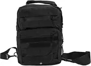 Baxnore 600D Oxford Camping Sling Bag, Water Resistant Hiking Chest Pack with Breathable Mesh Dual Zippers, Multi Pocket Shoulder Bag for Outdoor Travel