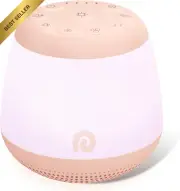 White Noise Machine, 24 Sounds, Night Light, Portable - Pink