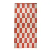 Cotton Beach Checka Coral Beach Towel