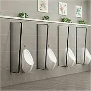 Urinal Divider Screen,Toilet Partition,Urinal Partition Divider with Stainless Steel Frame,Privacy Screen for Men's Restrooms,Public Toilets,Hotels,Bars,and Restaurants(Black,2pcs)