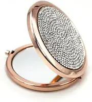 Magnifying Compact Cosmetic Mirror 2.75 Inch Round Pocket Makeup Mirror Handheld Travel Compact Mirror for Purse