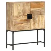 NNEVL Highboard 80x30x100 cm Solid Mango Wood