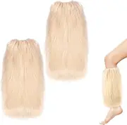 [Biiange] Apricot Furry Leg Warmers, Women Faux Fur Leg Warmers Furry Fuzzy Winter Boot Cuffs Cover Apricot (1 Pair), Apricot