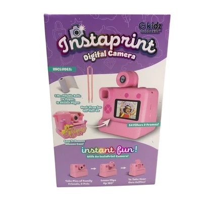 Instaprint Gabba Kidz Digital Camera Princess Pink HD 5x Zoom 180 Degree Selfie
