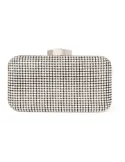 [Forever New] Signature Melody Sparkly Hardcase Clutch in Silver