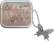 Lovely Premium Fashion Electroplated Colorful Butterfly Pattern Case with Pendant for AirPods 4 Cover Case for Women Men for AirPods 4