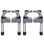 2 Washer Pedestal - Stainless Steel Dryer Stand Pedestal, Heavy Duty Washing Machine Riser with 4 Strong Feet | Washing Machine Pedestal, Laundry Pedestal for Home Appliance Washer Fridge Refrige