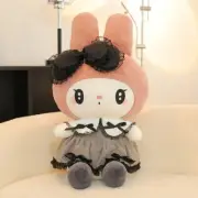 50cm My Melody Plush Stuffed Dolls Kawaii Sofa Cushion Pillow Dark Gothic Lace