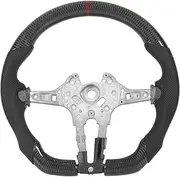 Steering Wheel, Compatible with F20 F22 F30 F32 M2 M3 M4, Carbon Fiber Wheel Core, Perforated Leather Steering Replacement