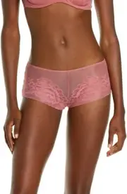 Natori Flora Boyshorts Brief Mauvewood L45916 Women’s Size M